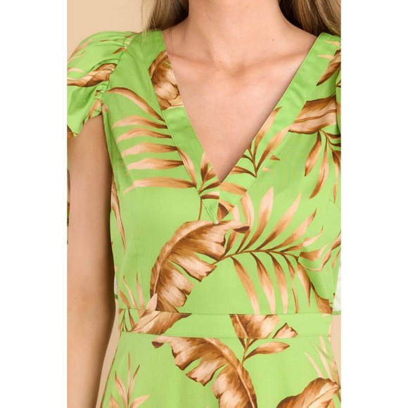 Alden Adair Diana Palma Tiered Midi Maxi Dress NWT Vacation Resort Tropical $392 - Picture 6 of 11